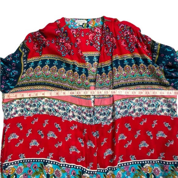 PATRONS of PEACE OPEN FRONT BOHO DUSTER 100% RAYON - Picture 5 of 5